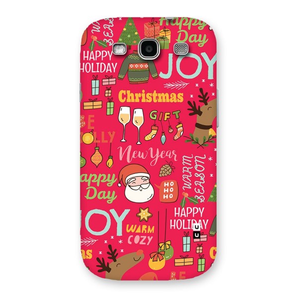 Christmas Joy Happy Day Back Case for Galaxy S3 Neo