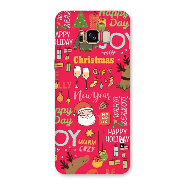 Christmas Joy Happy Day Back Case for Galaxy S8 Plus