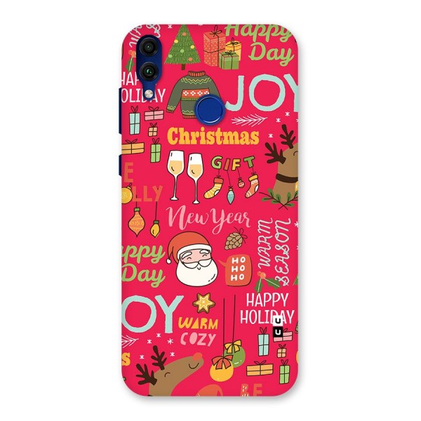 Christmas Joy Happy Day Back Case for Honor 8C