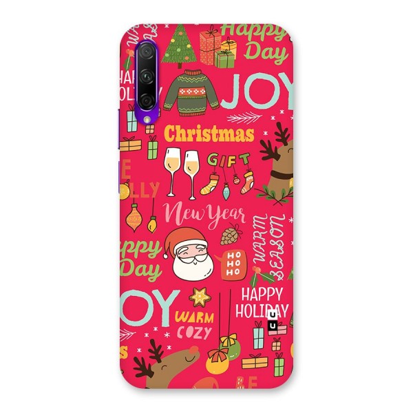 Christmas Joy Happy Day Back Case for Honor 9X Pro