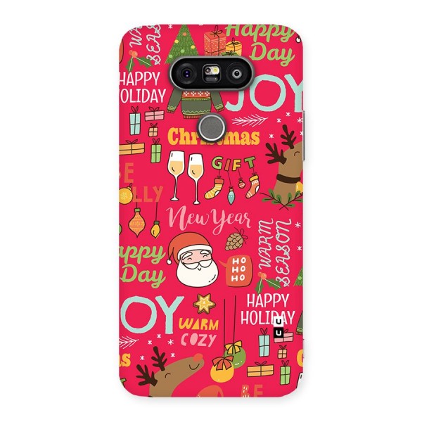 Christmas Joy Happy Day Back Case for LG G5