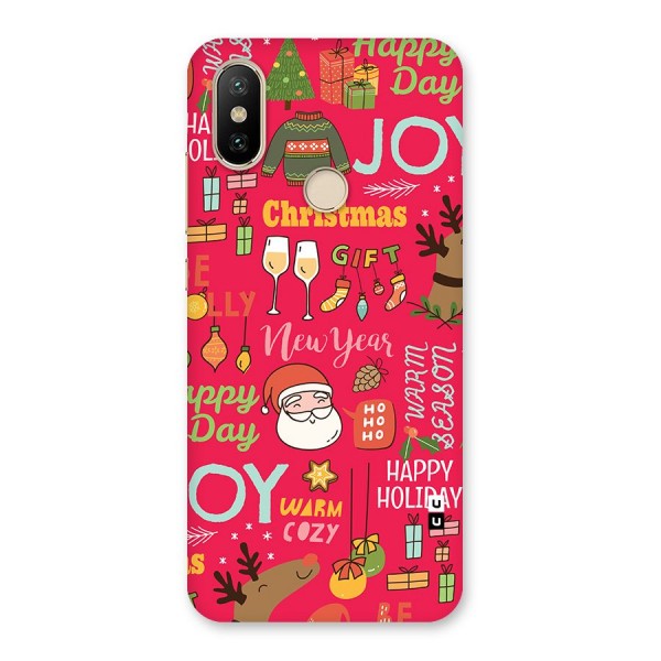 Christmas Joy Happy Day Back Case for Mi A2