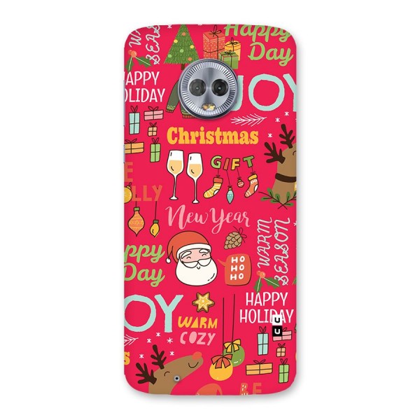 Christmas Joy Happy Day Back Case for Moto G6