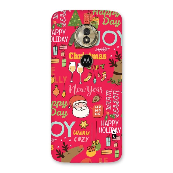 Christmas Joy Happy Day Back Case for Moto G6 Play