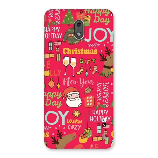 Christmas Joy Happy Day Back Case for Nokia 2