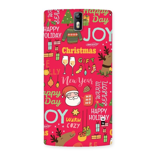 Christmas Joy Happy Day Back Case for OnePlus One