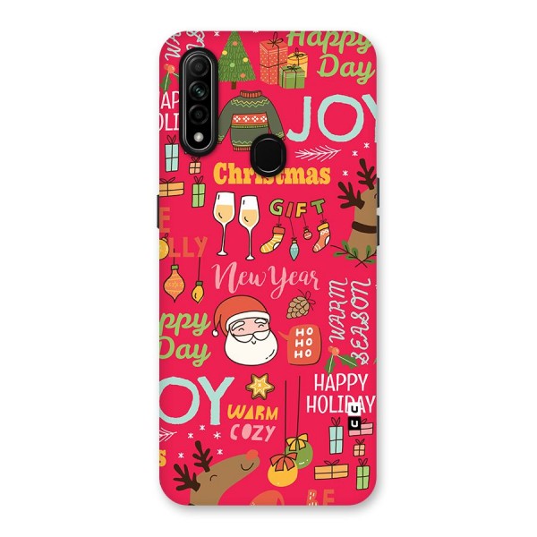 Christmas Joy Happy Day Back Case for Oppo A31