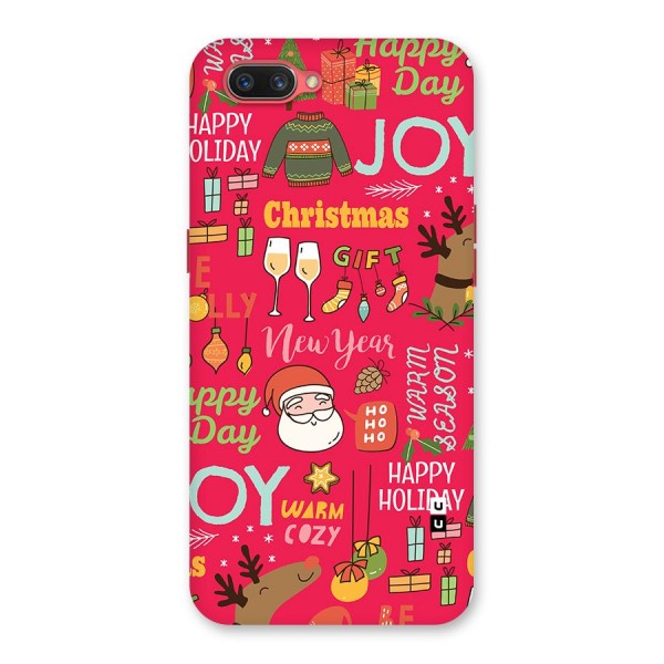 Christmas Joy Happy Day Back Case for Oppo A3s