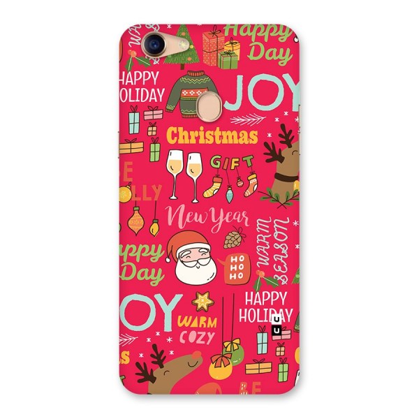 Christmas Joy Happy Day Back Case for Oppo F5