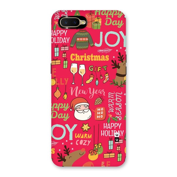 Christmas Joy Happy Day Back Case for Oppo K1