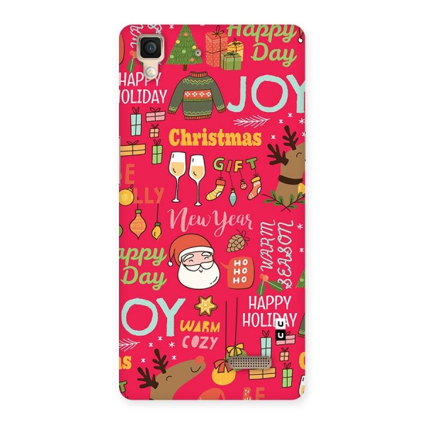 Christmas Joy Happy Day Back Case for Oppo R7