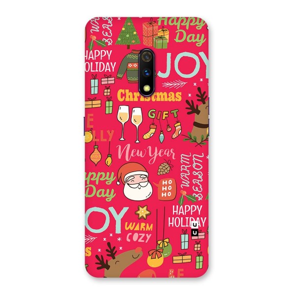 Christmas Joy Happy Day Back Case for Realme X