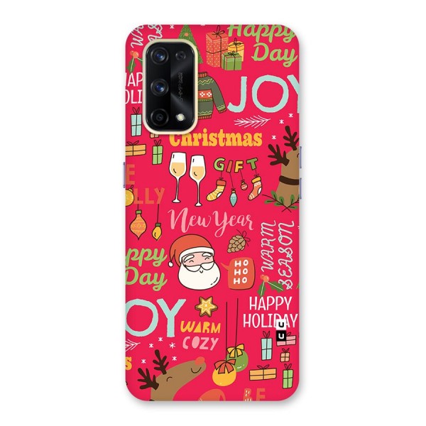 Christmas Joy Happy Day Glass Back Case for Realme X7 Pro