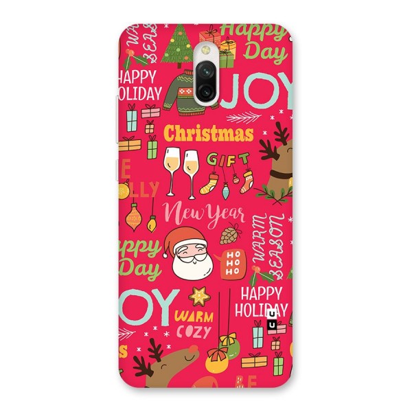 Christmas Joy Happy Day Back Case for Redmi 8A Dual