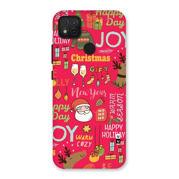 Christmas Joy Happy Day Back Case for Redmi 9