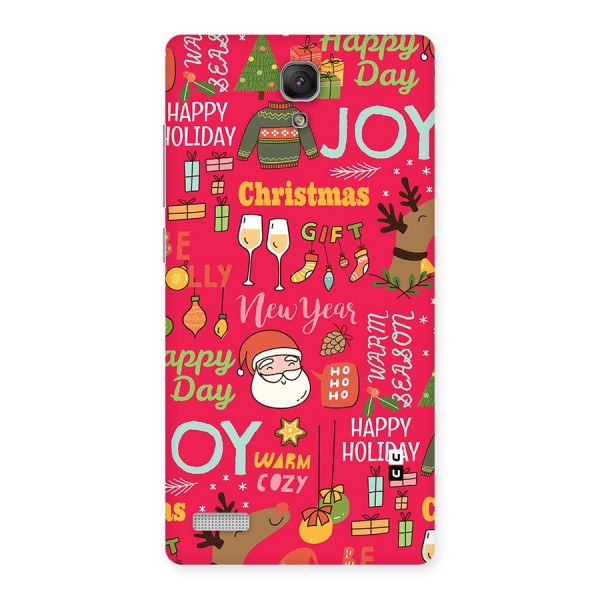 Christmas Joy Happy Day Back Case for Redmi Note