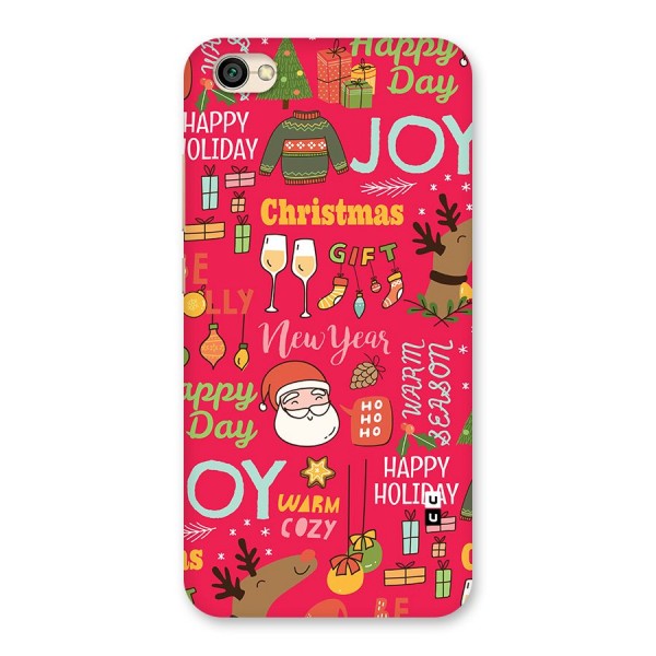 Christmas Joy Happy Day Back Case for Redmi Y1 Lite