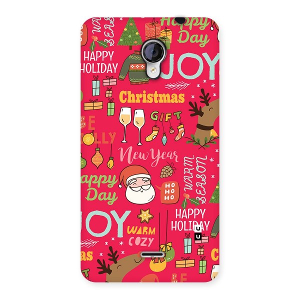 Christmas Joy Happy Day Back Case for Unite 2 A106