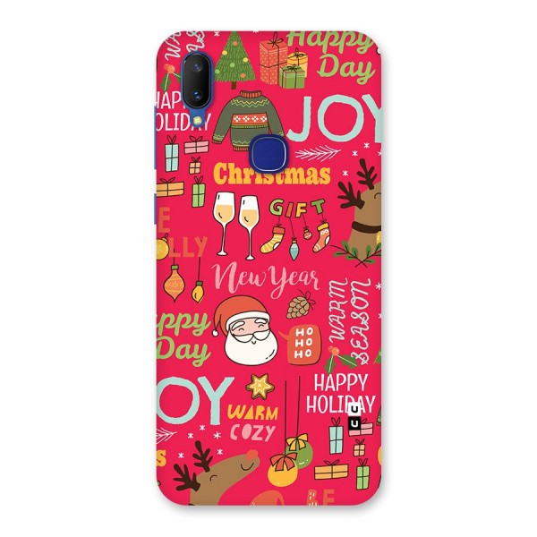 Christmas Joy Happy Day Back Case for Vivo V11