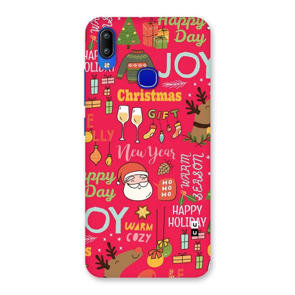 Christmas Joy Happy Day Back Case for Vivo Y91