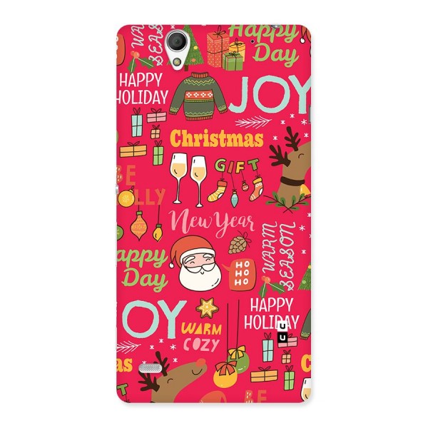 Christmas Joy Happy Day Back Case for Xperia C4