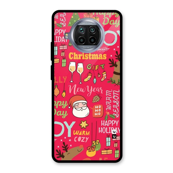 Christmas Joy Happy Day Glass Back Case for Mi 10i