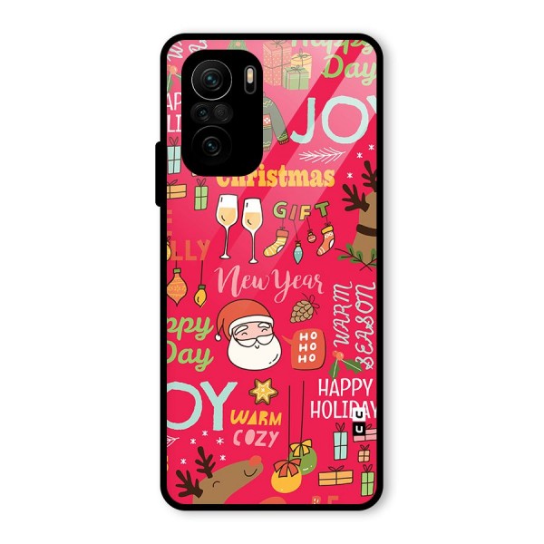 Christmas Joy Happy Day Glass Back Case for Mi 11x