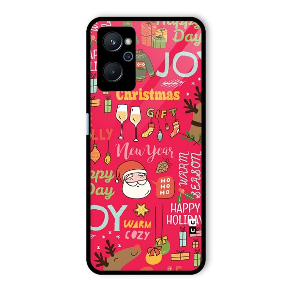 Christmas Joy Happy Day Glass Back Case for Realme 9i