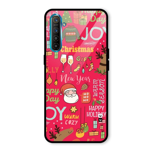 Christmas Joy Happy Day Glass Back Case for Realme XT