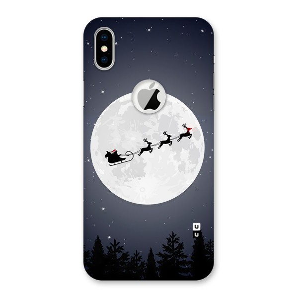 Christmas Nightsky Back Case for iPhone XS Logo Cut