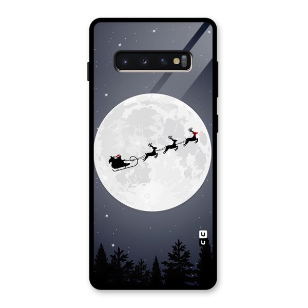 Christmas Nightsky Glass Back Case for Galaxy S10 Plus