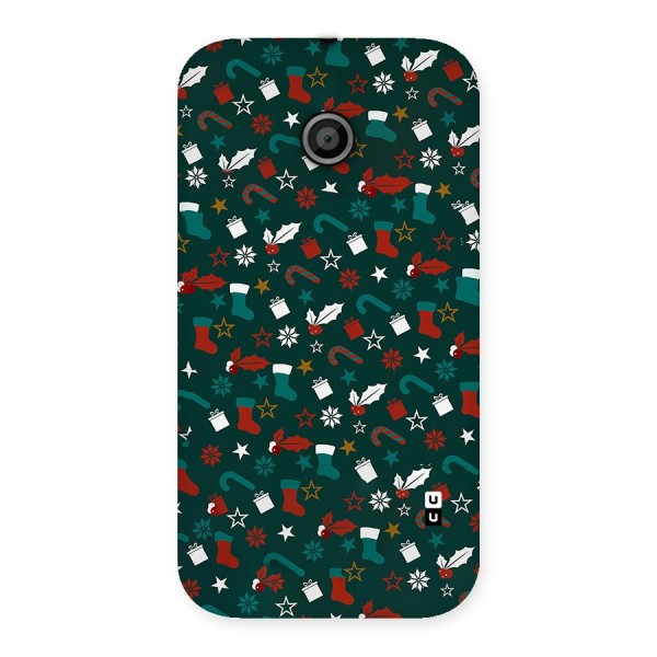 Christmas Pattern Design Back Case for Moto E