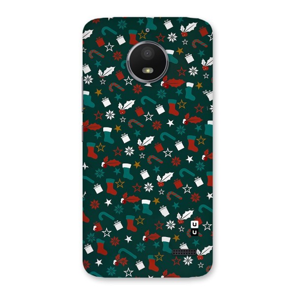 Christmas Pattern Design Back Case for Moto E4