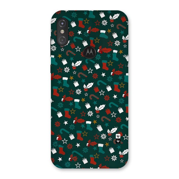 Christmas Pattern Design Back Case for Motorola One Power