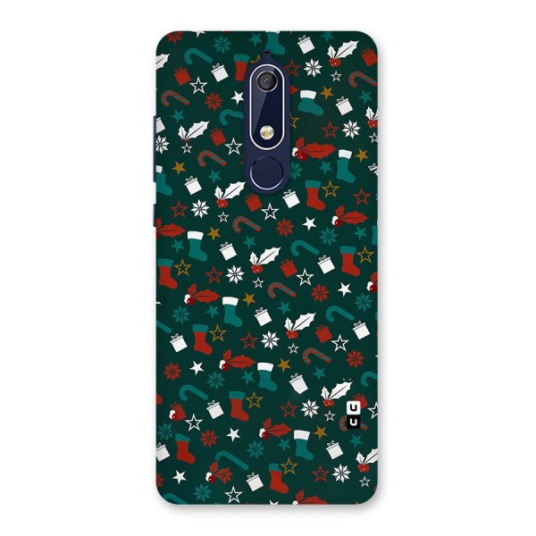 Christmas Pattern Design Back Case for Nokia 5.1