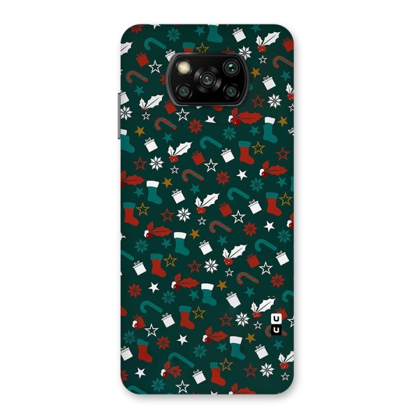 Christmas Pattern Design Back Case for Poco X3