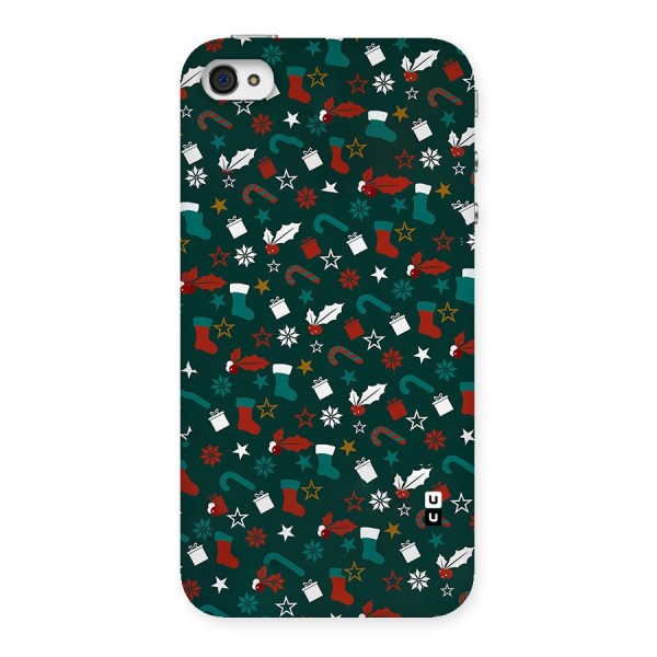 Christmas Pattern Design Back Case for iPhone 4 4s