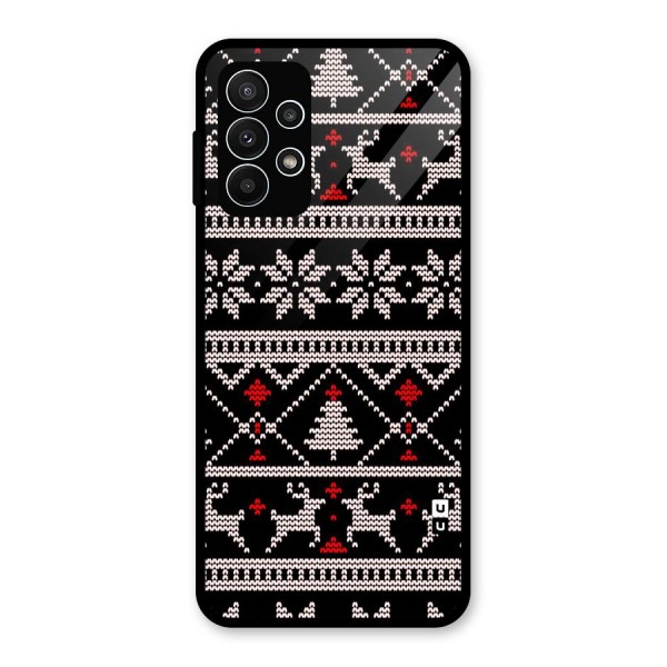 Christmas Seamless Aztec Glass Back Case for Galaxy A23