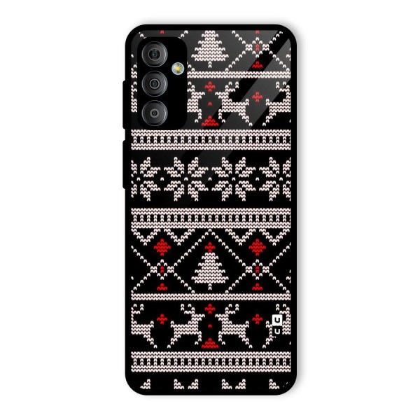 Christmas Seamless Aztec Glass Back Case for Galaxy F23