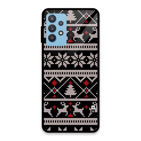 Christmas Seamless Aztec Glass Back Case for Galaxy M32 5G