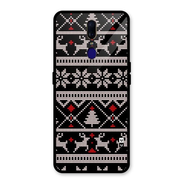 Christmas Seamless Aztec Glass Back Case for Oppo F11