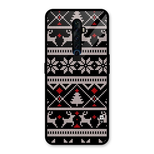 Christmas Seamless Aztec Glass Back Case for Oppo Reno2 Z