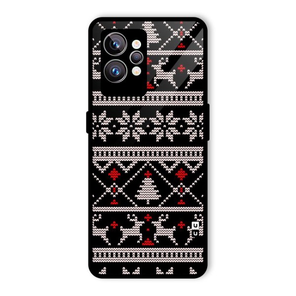 Christmas Seamless Aztec Glass Back Case for Realme GT2 Pro