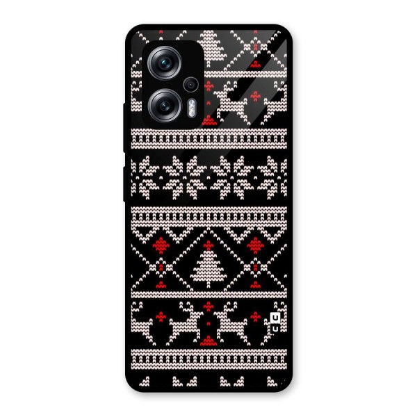 Christmas Seamless Aztec Glass Back Case for Redmi K50i