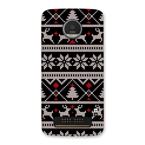 Christmas Seamless Aztec Pattern Back Case for Moto Z Play