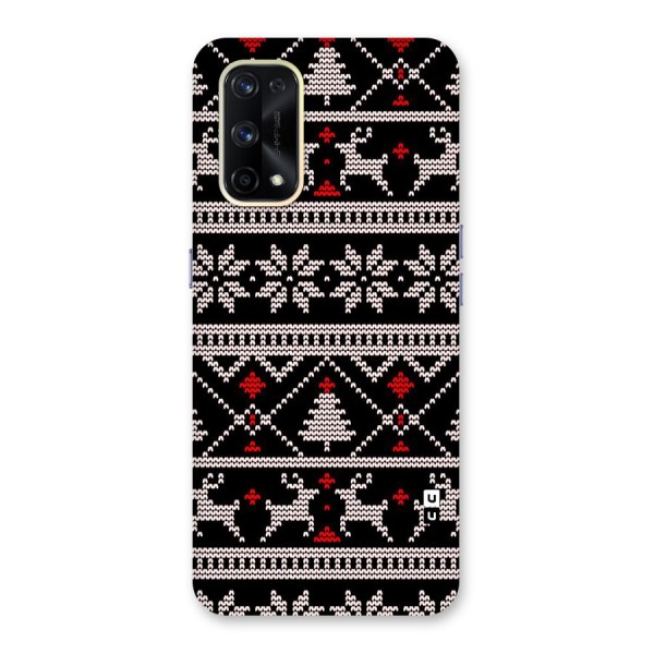 Christmas Seamless Aztec Pattern Glass Back Case for Realme X7 Pro