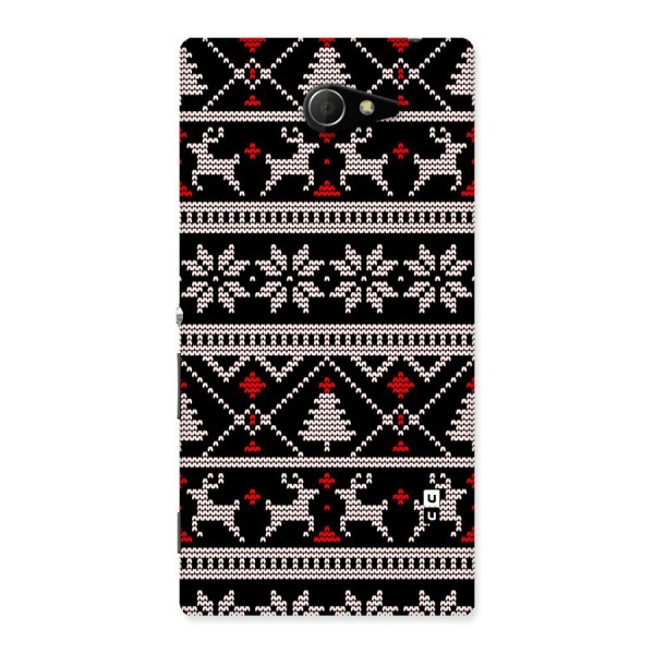 Christmas Seamless Aztec Pattern Back Case for Xperia M2