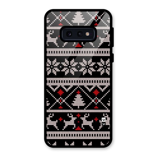 Christmas Seamless Aztec Pattern Glass Back Case for Galaxy S10e