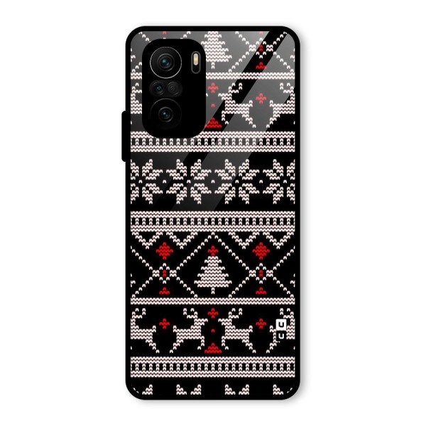 Christmas Seamless Aztec Pattern Glass Back Case for Mi 11x