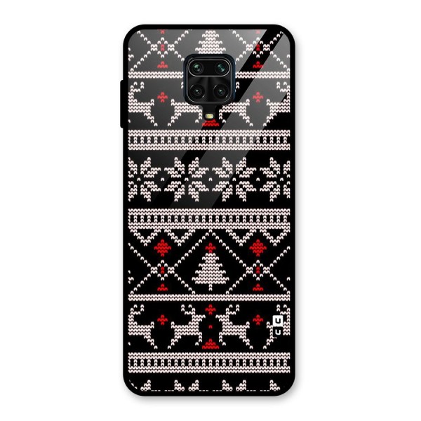 Christmas Seamless Aztec Pattern Glass Back Case for Poco M2 Pro